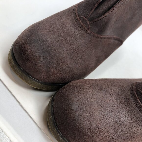 Sperry Boots Womens 12M Harlow Brook Brown Leather Top Sider Wedge Heel Suede - Picture 10 of 11